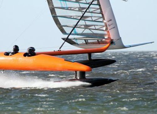 Sailrocket 2 - getting used to 50 knots  © Vestas Sailrocket - copyright http://www.sailrocket.com
